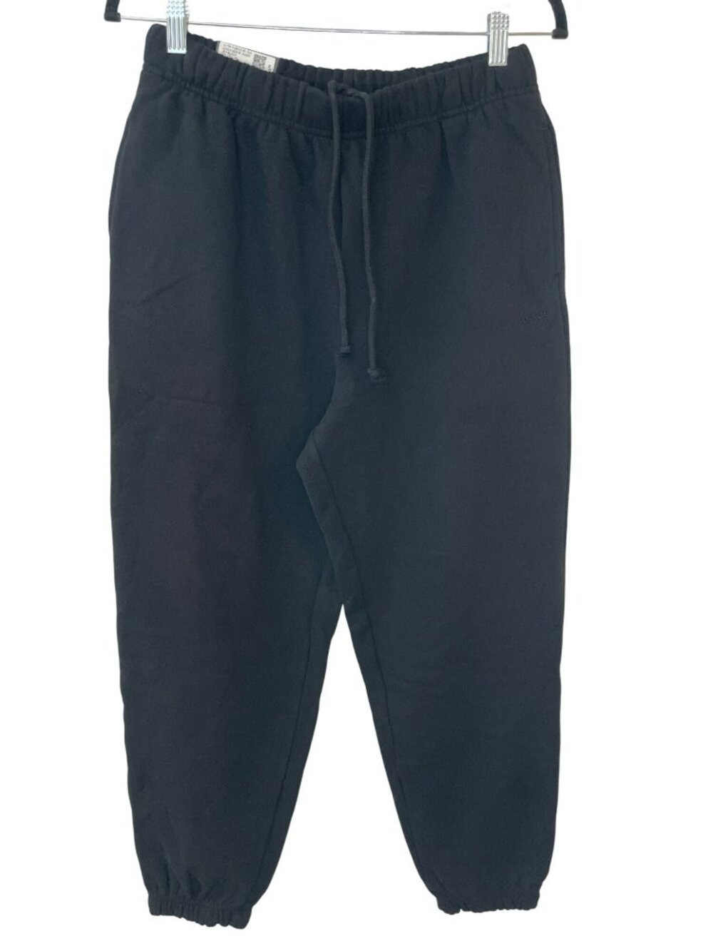 Gargae Ultra Fleece Boyfriend Jogger Pants Jet Black Elastic Women's Sz M $60NWT - Picture 1 of 10